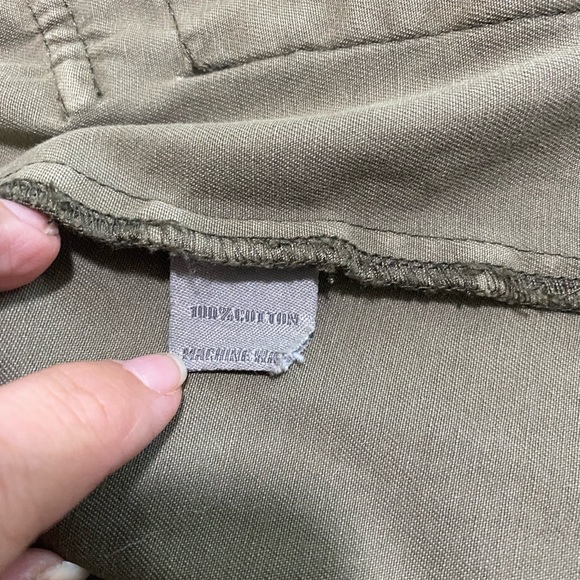 Women Canvas Cargo Vest Medium M Canvas Jacket Green Vest Drawstring Waist - Picture 8 of 10